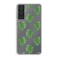 Monstera leaves: Samsung Galaxy S21 FE Transparant Hoesje - thumbnail