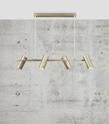 Messing hanglamp eettafel &apos;Alanis 4&apos; Nordlux GU10 fitting