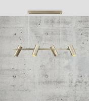 Messing hanglamp eettafel &apos;Alanis 4&apos; Nordlux GU10 fitting