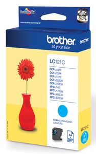 Brother inktcartridge, 300 pagina's, OEM LC-121C, cyaan