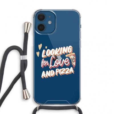 Pizza is the answer: iPhone 12 mini Transparant Hoesje met koord