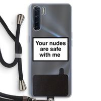 Safe with me: Oppo A91 Transparant Hoesje met koord