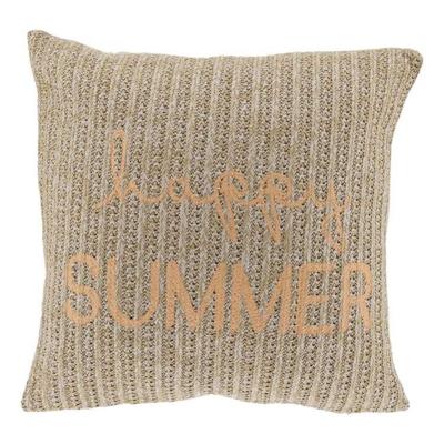Kussen happy summer 45 x 45 cm apricot