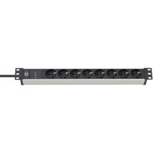 Brennenstuhl 1390007308 power uitbreiding 2 m 8 AC-uitgang(en) Binnen Zwart, Zilver