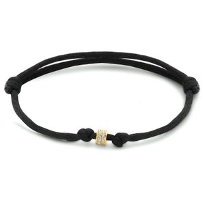 Armband geelgoud-satijn-zirconia goudkleurig-zwart-wit 13-26 cm