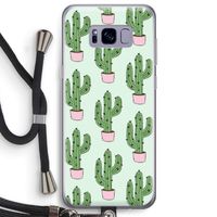 Cactus Lover: Samsung Galaxy S8 Plus Transparant Hoesje met koord