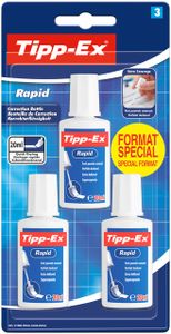 Correctievloeistof Tipp-ex Rapid 20ml blister Ã 3 stuks