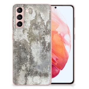 Samsung Galaxy S21 TPU Siliconen Hoesje Beton Print