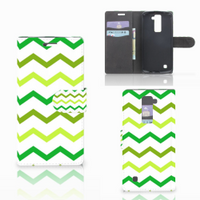 LG K10 2015 Telefoon Hoesje Zigzag Groen - thumbnail