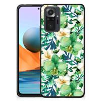 Xiaomi Redmi Note 10 Pro Bloemen Hoesje Orchidee Groen Xiaomi Redmi Note 10 Pro Bloemen Hoesje Orchidee Groen