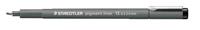 Fineliner staedtler pigment 308 0.3-2.0mm zwart | 10 stuks