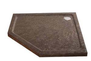 Hardstenen Douchebak 90X90X5 cm Vijfhoek Aqua Royal