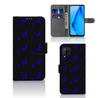 Huawei P40 Lite Telefoon Hoesje Vlinder Patroon