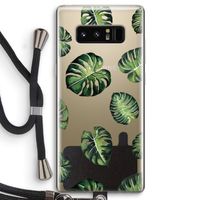 Tropische bladeren: Samsung Galaxy Note 8 Transparant Hoesje met koord