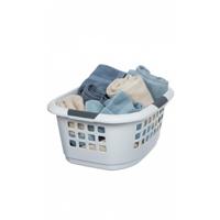 Wasmand extra groot - wit - kunststof - 51 liter - 67 x 47 x 27 cm