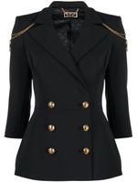 Elisabetta Franchi blazer cintré à boutonnière croisée - Noir