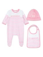 Givenchy Kids pyjama en coton à logo brodé - Rose - thumbnail