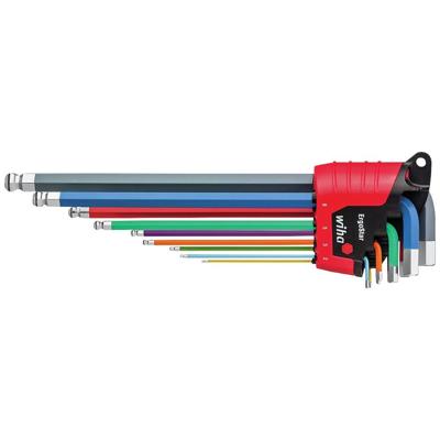 Wiha Zeskant Haakse schroevendraaierset 1.5 mm, 2 mm, 2.5 mm, 3 mm, 4 mm, 5 mm, 6 mm, 8 mm, 10 mm 9-delig