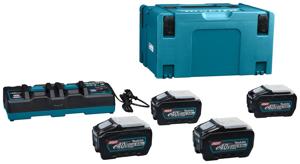 Makita Accu Starterset XGT DC40RB 4xBL4050F - 191U42-2