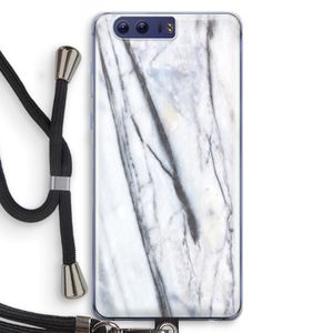 Gestreepte marmer: Honor 9 Transparant Hoesje met koord