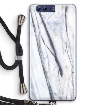 Gestreepte marmer: Honor 9 Transparant Hoesje met koord
