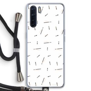 Hipster stripes: Oppo A91 Transparant Hoesje met koord