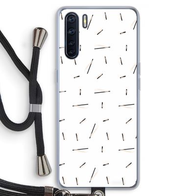 Hipster stripes: Oppo A91 Transparant Hoesje met koord