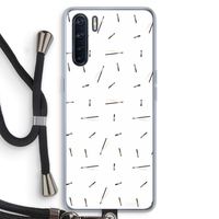 Hipster stripes: Oppo A91 Transparant Hoesje met koord