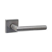 Intersteel Deurkruk Jura met rozet 53x53x10mm RVS getrommeld - thumbnail