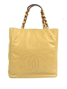 CHANEL Pre-Owned sac cabas à anses en chaîne (1998) - Jaune