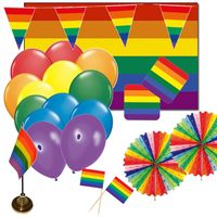 Regenboog decoratiepakket groot   - - thumbnail