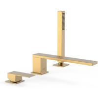 Badrand kraan Tres Cuadro | Inbouw | Mengkraan | 2-weg | Vierkant | 24k Goud mat