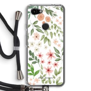 Botanical sweet flower heaven: Pixel 3a Transparant Hoesje met koord