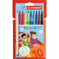 Stabilo trio 2 in 1 viltstift etui 10