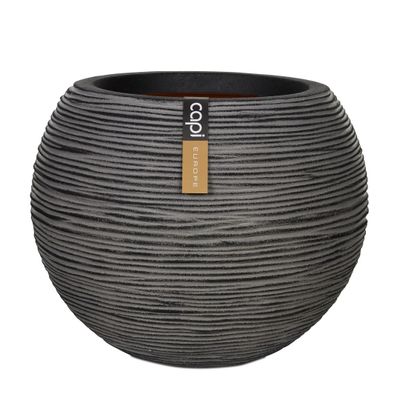 Vaas bol rib NL 40x32 antraciet - Capi europe