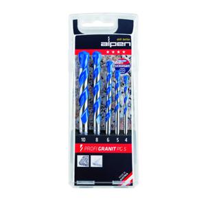 Alpen 25700005100 Granietboorset 5-delig 4 mm, 5 mm, 6 mm, 8 mm, 10 mm Cilinderschacht 1 set(s)