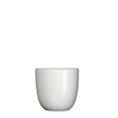 Bloempot Pot rond es/12 tusca 13 x 13.5 cm wit Mica - Mica decorations
