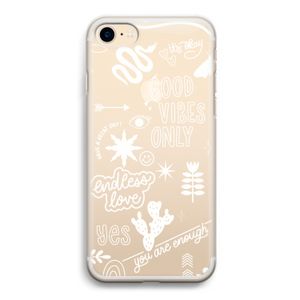 Good vibes: iPhone 7 Transparant Hoesje