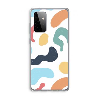 Memphis Shapes Blue: Samsung Galaxy A72 Transparant Hoesje