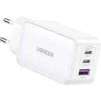 UGREEN Nexode Laadadapter 65 W USB-C bus, USB-C bus, USB-A-bus Wit Binnen