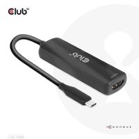 CLUB3D USB Gen2 Type-C to HDMI™ 8K60Hz or 4K120Hz HDR10+ with DSC1.2 with Power Delivery 3.0 Active Adapter M/F - thumbnail