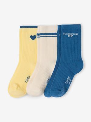 Set van 3 bijpassende sokken lichtgeel Set van 3 bijpassende sokken lichtgeel