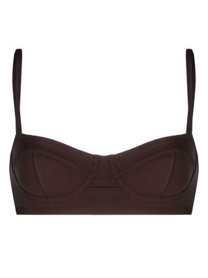 Ulla Johnson haut de bikini Zahara à encolure carrée - Marron