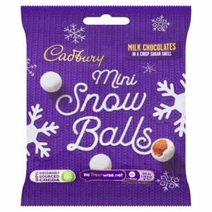 Cadbury Cadbury - Chocolate Mini Snowballs Bag 80 Gram