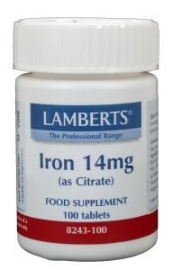 Lamberts IJzer citraat 14mg