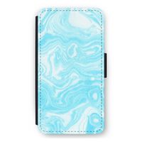 Waterverf blauw: iPhone 12 mini Flip Hoesje