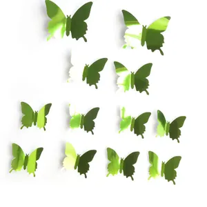 12 stuks 3D Vlinder Muurstickers - groen - Home & Living - Spiritueelboek.nl