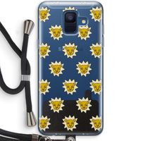 Leeuwenkoppen: Samsung Galaxy A6 (2018) Transparant Hoesje met koord