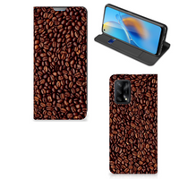 OPPO A74 4G Flip Style Cover Koffiebonen - thumbnail