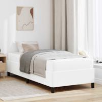 Bedframe met matras Wit 90 x 200 cm Kunstleer